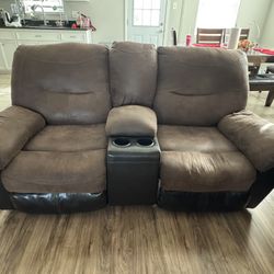 Brown And Black Couch Set
