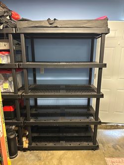 Heavy-Duty Plastic Storage Shelving Unit