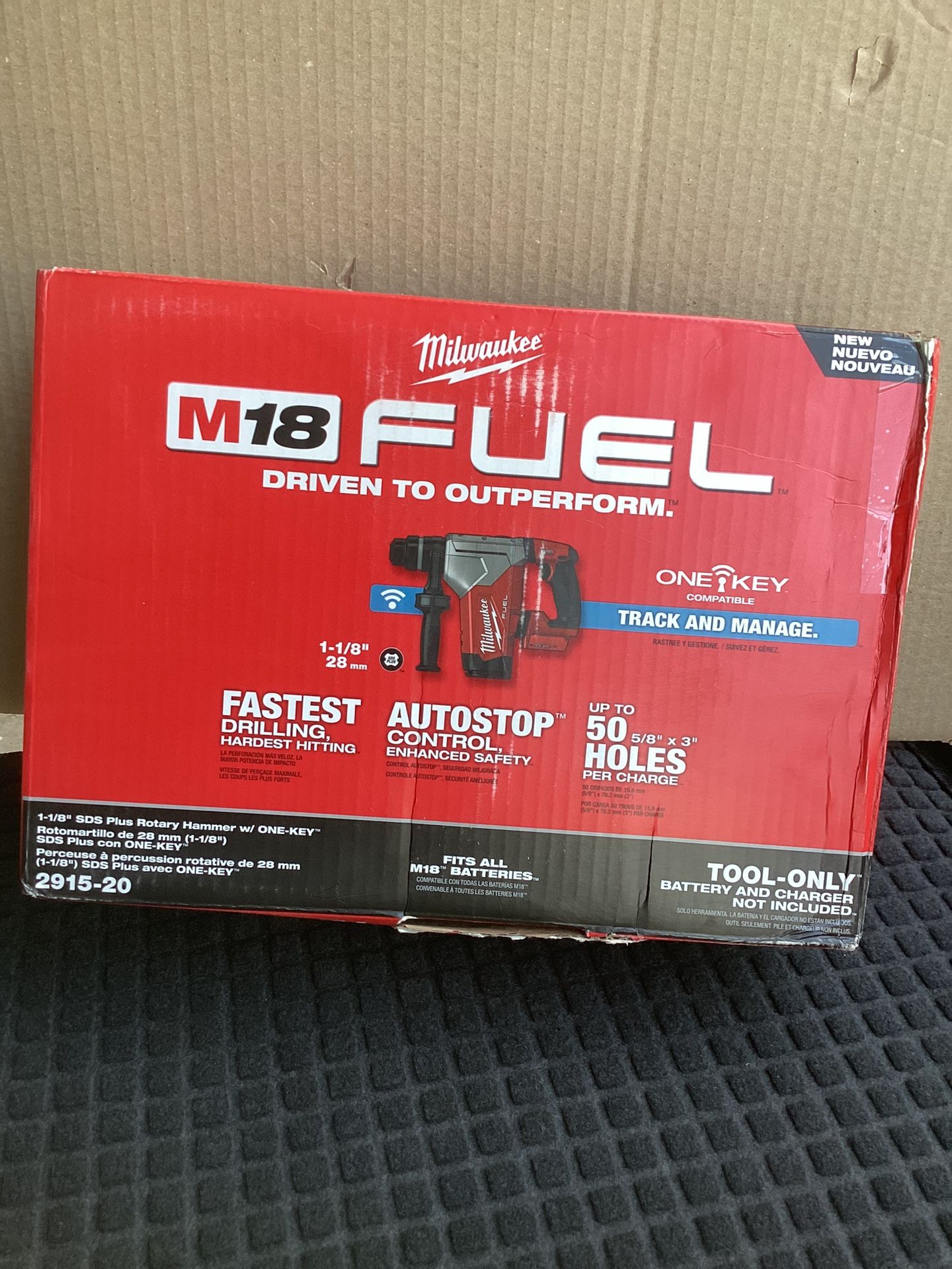 MILWAUKEE M18 FUEL 18V LITHIUM ION BRUSHLESS CORDLESS SDS-PLUS 1-1/8-IN ROTARY HAMMER DRILL ( TOOL ONLY )