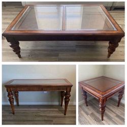 3 pc - Sofa Table, Side Table and Large Coffee table