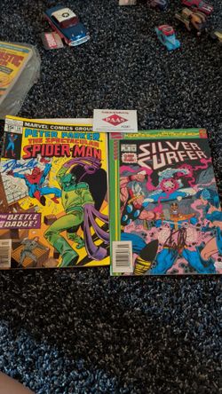 Autograph Stan Lee Marvel Comics Lot Spider-Man Silver Surfer