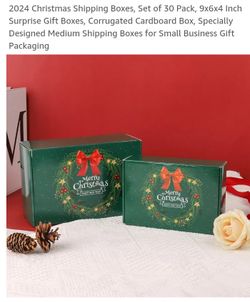 Christmas Shipping Boxes Set Of 30pk Corrugated Cardboard Box Specially Designed Medium Shipping Box 9x6x4 Inch