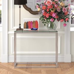 Glass Top Console Table