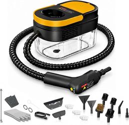 Steam Cleaner, 3 Level Adjustable Handle,15s Heat Up, Black