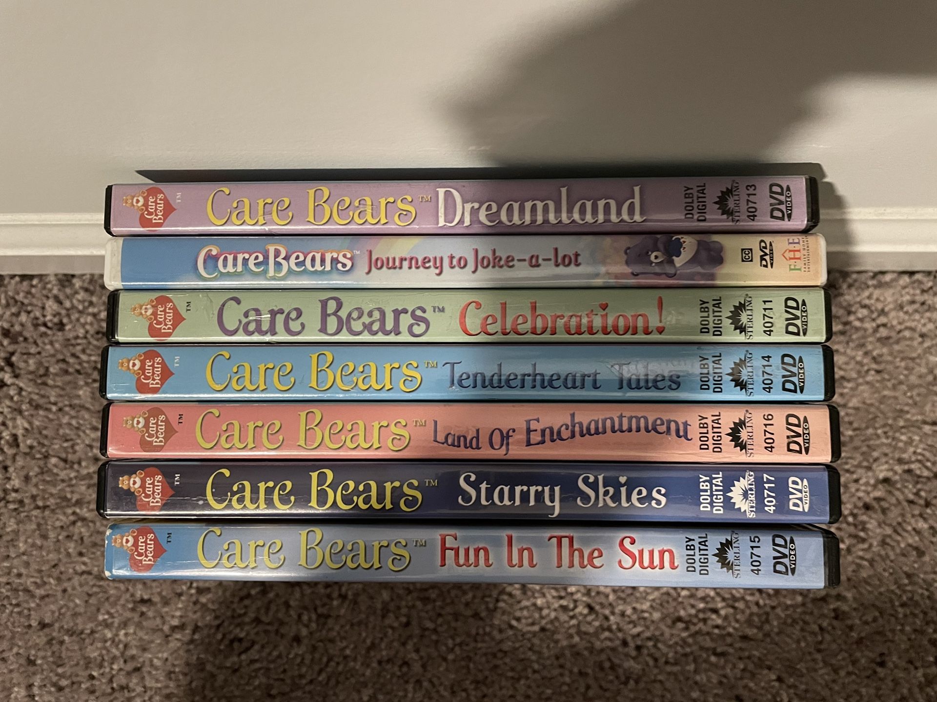 Assorted Care Bear dvds