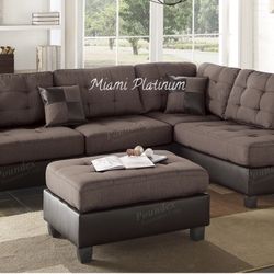 Sectional With Ottoman /// Financing Available 