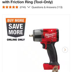M18 3/8 Impact Wrench  Milwaukee 