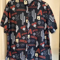 Tyson Arizona Diamondbacks Men’s Shirt Short Sleeves Black,red And White Size XL