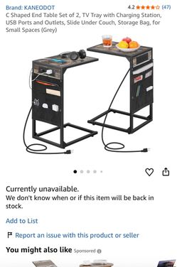 C shape end table
