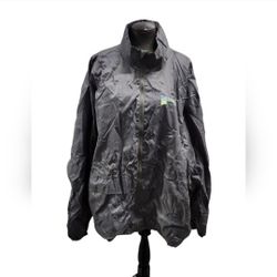 Vintage Mens Clique 5X Century Link Green Gray Windbreaker Jacket