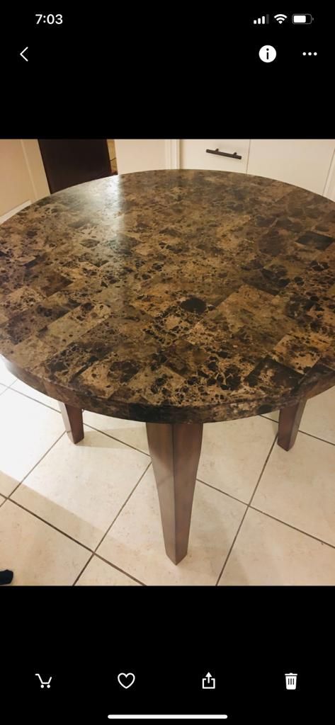 Round Granite Kitchen Table