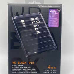 Portable External Hard Drive WD Black 4TB Game Drive