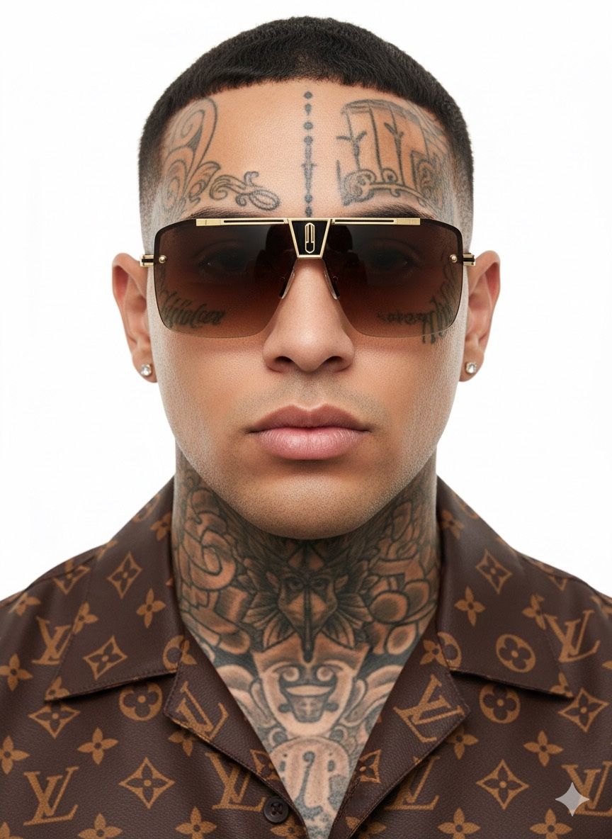 Sunglasses Aviator Brown Tinted Unisex