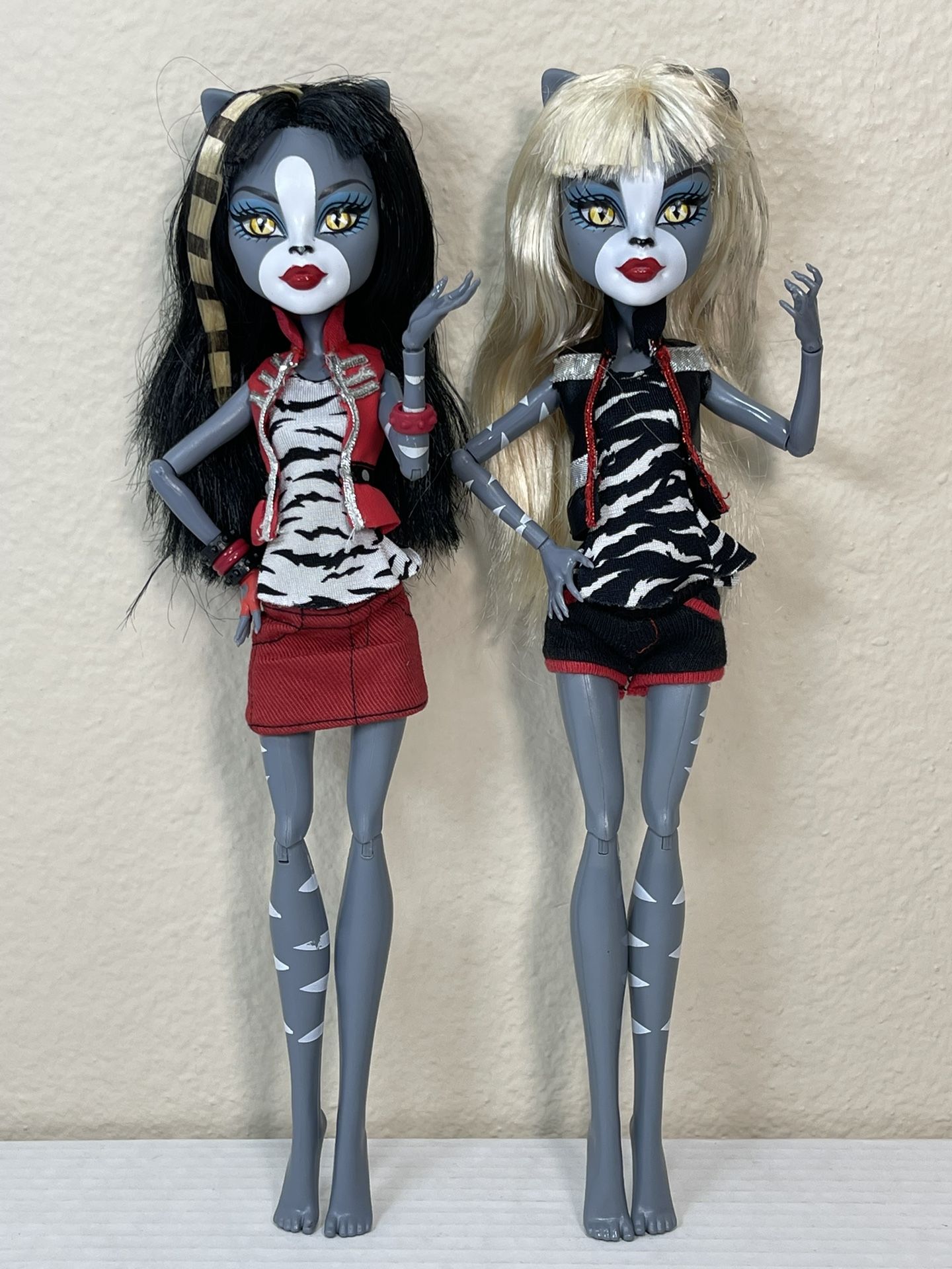 Monster High First Wave Meowlody & Purrsephone Werecat Twins Dolls