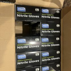 Black Nitrile Gloves Size Large 