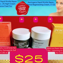 Neutrogena  Rapid Wrinkled+Retinol+2 Peach No Plastic.