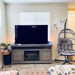 La Costa 72" Overland Gray Fireplace Console