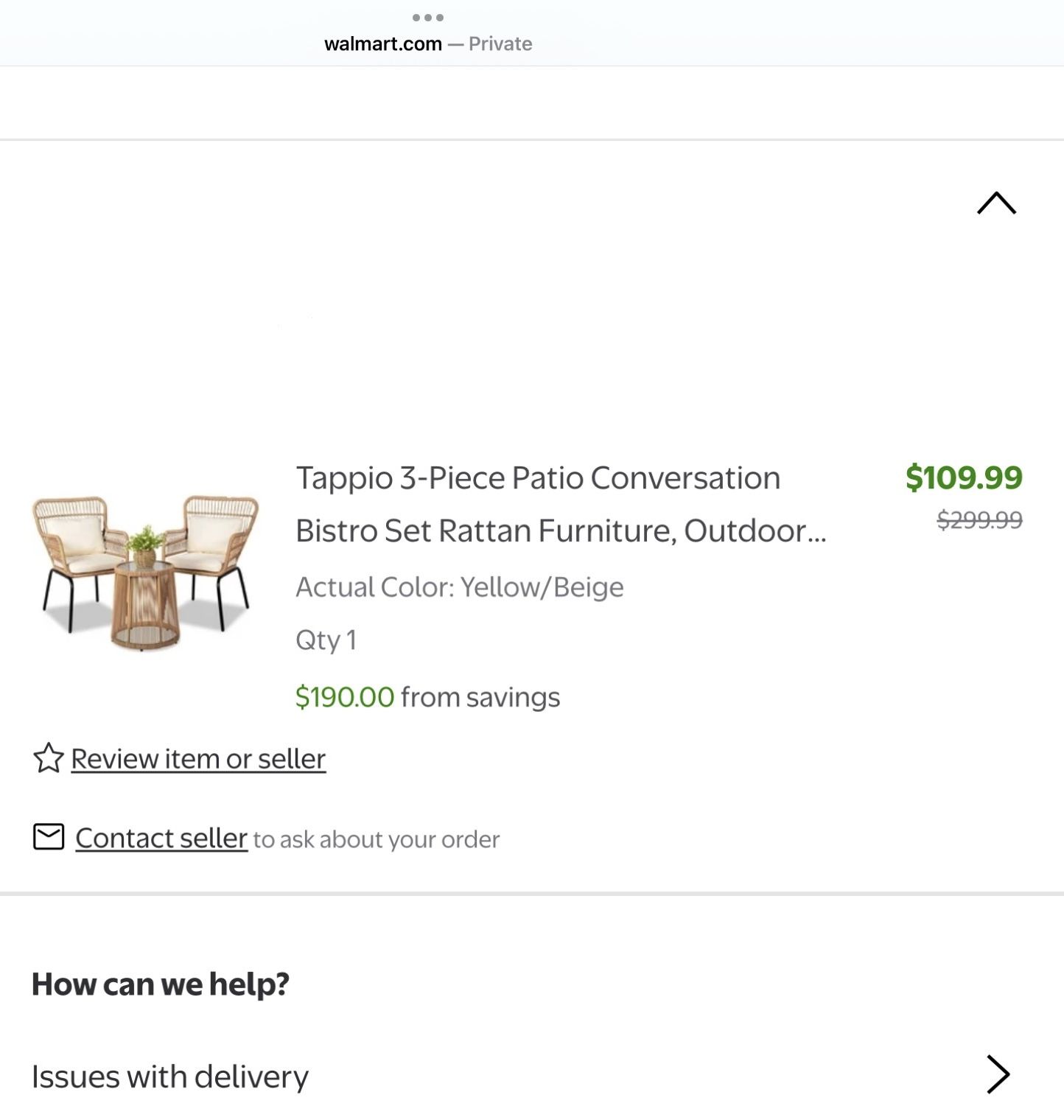 Three Piece Bistro Set