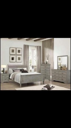 Brand new brand new queen bedroom set. Bed Dresser Mirror Chest And Nightstand
