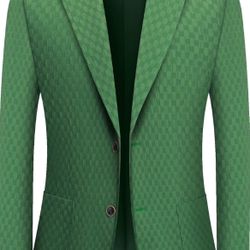 Men's Suits, Mens Jacquard Spread Collar Blazer Slim Fit Stylish Suit Jacket for Wedding Party Prom