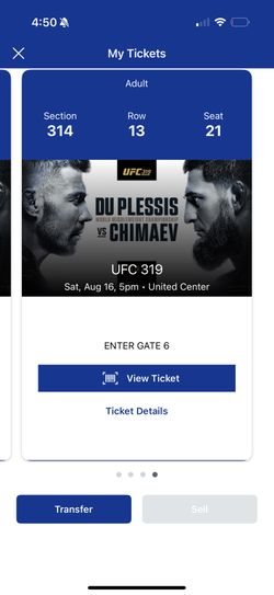 2 UFC TICKETS 