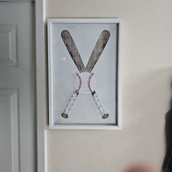 Baseball wall String decor frame
