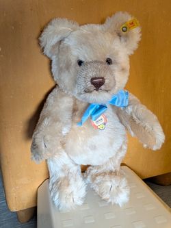 Vintage Steiff Jackie Bear 1953 Replica Limited Edition No Box - 13" Made in Germany