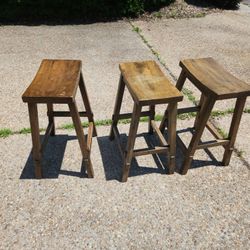 3 Wooden Stools