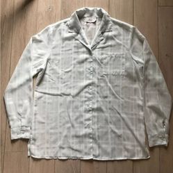 Vintage traditional white chiffon shirt