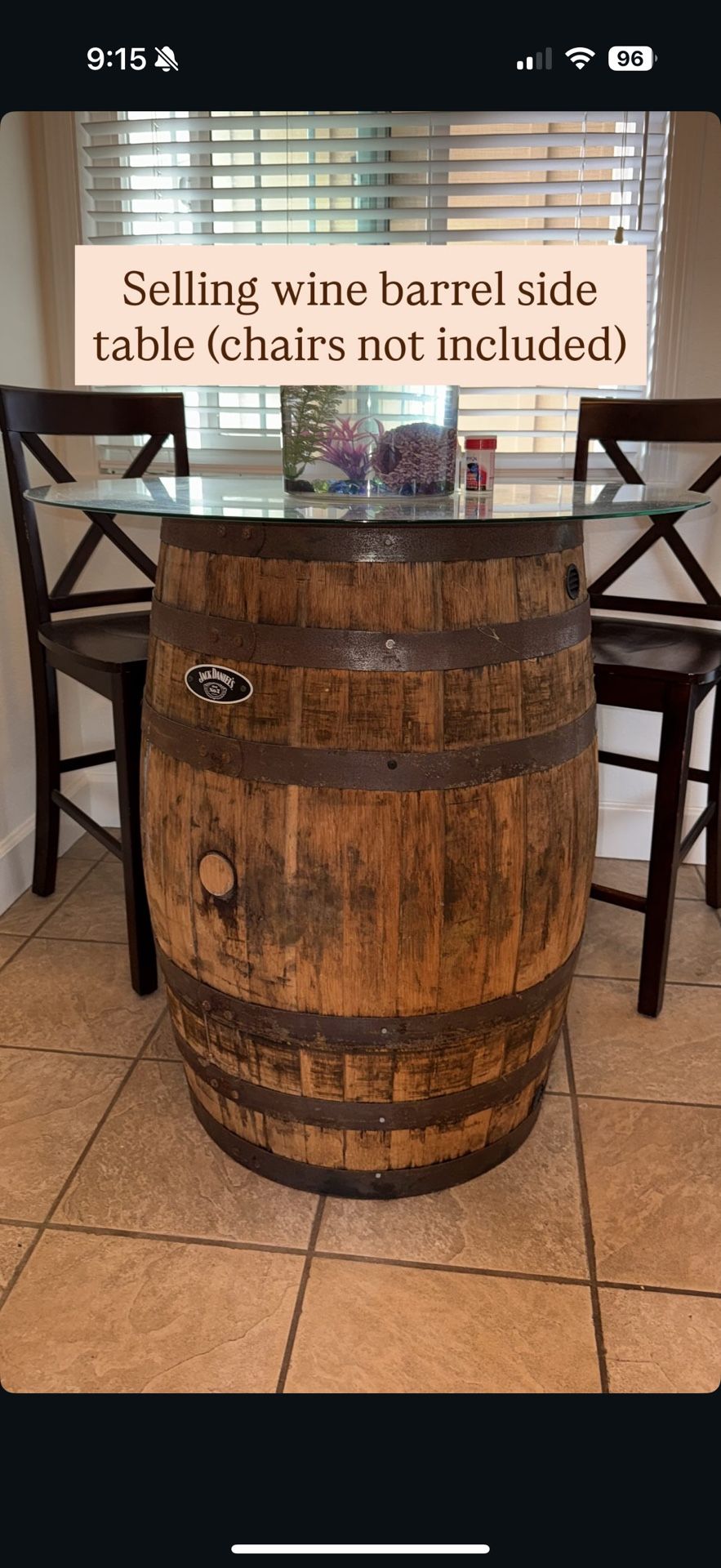 Wine Barrel Table
