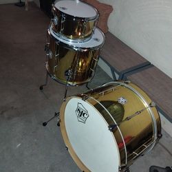 Sjc Busker Deville 3 Piece Drum Set 