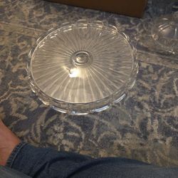 Vintage Fostoria Cake Standing Plate