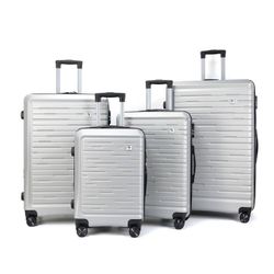 4 Piece Luggage Set W/ Sooner Wheel Abs Hard Shell
