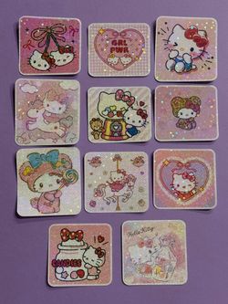 Hello Kitty Holographic Glitter Sticker Pack