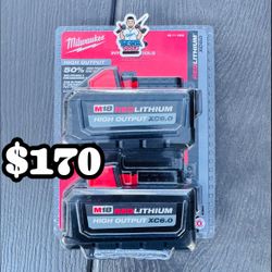 Milwaukee M18 18-Volt High Output 6.0Ah Battery Pack (2-Pack)