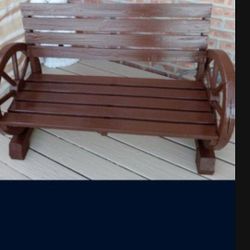 Wheel Wood Bench 