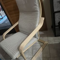 ikea poang chair and ottoman 