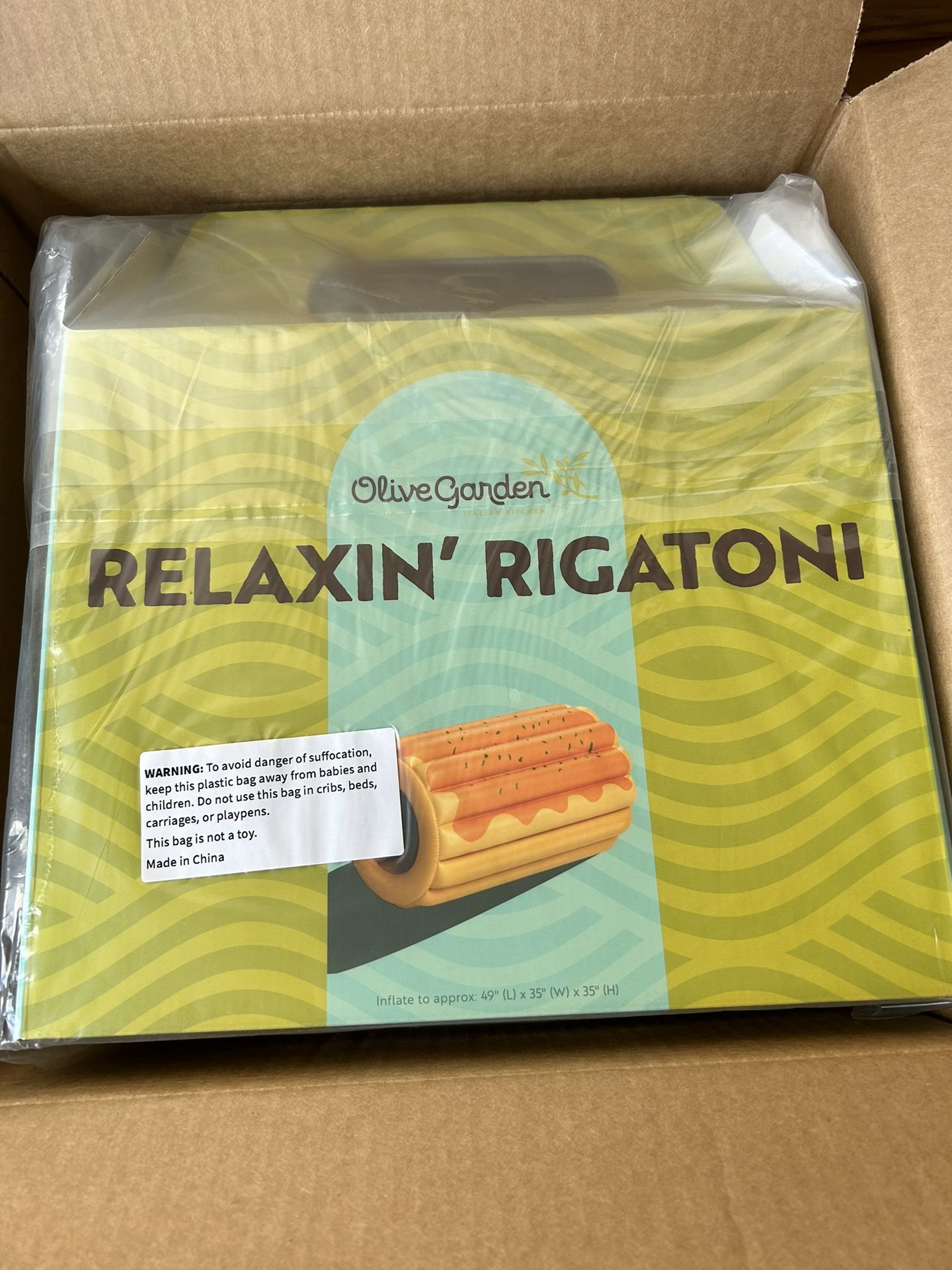 New Olive Garden Pool Float- Rigatoni
