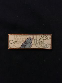 Handmade bluebird pin