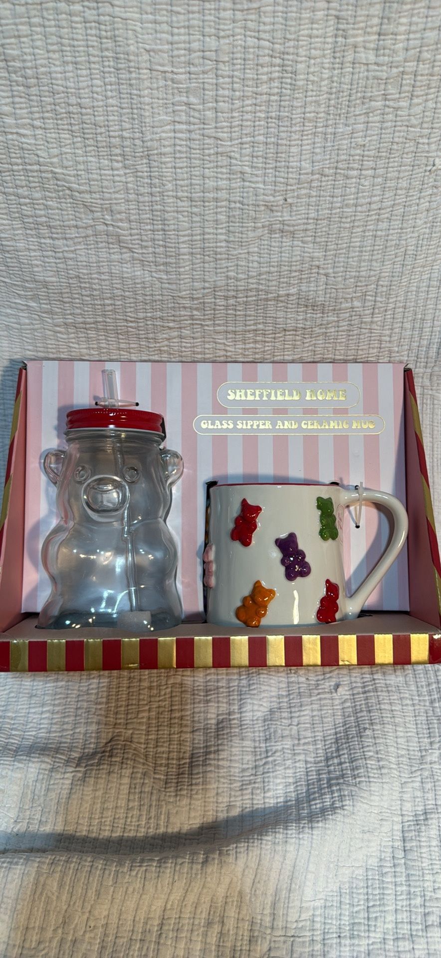 Sheffield Home Glass Sipper, And Ceramic Mug Gift Set