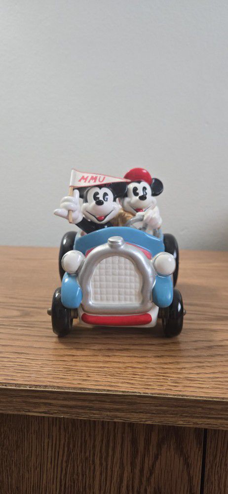 Disney Mickey & Minnie Mouse Schmid Music Box with MMU Flag
