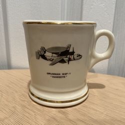 Vintage coffee mug Grumman W2F-1 Hawkeye Aircraft 4”