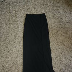 Very Tight Fit Long Womens Black Ankle Length Skirt