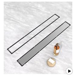 YEFU 60” Stainless Steel Nickel 2-in1 Linear Shower Drain