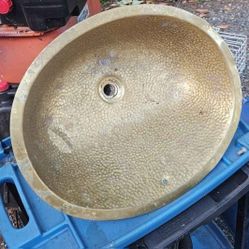 Mexican Hammered Brass Sink