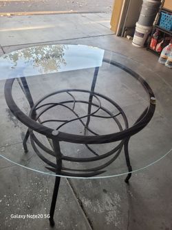 Glass dining room table