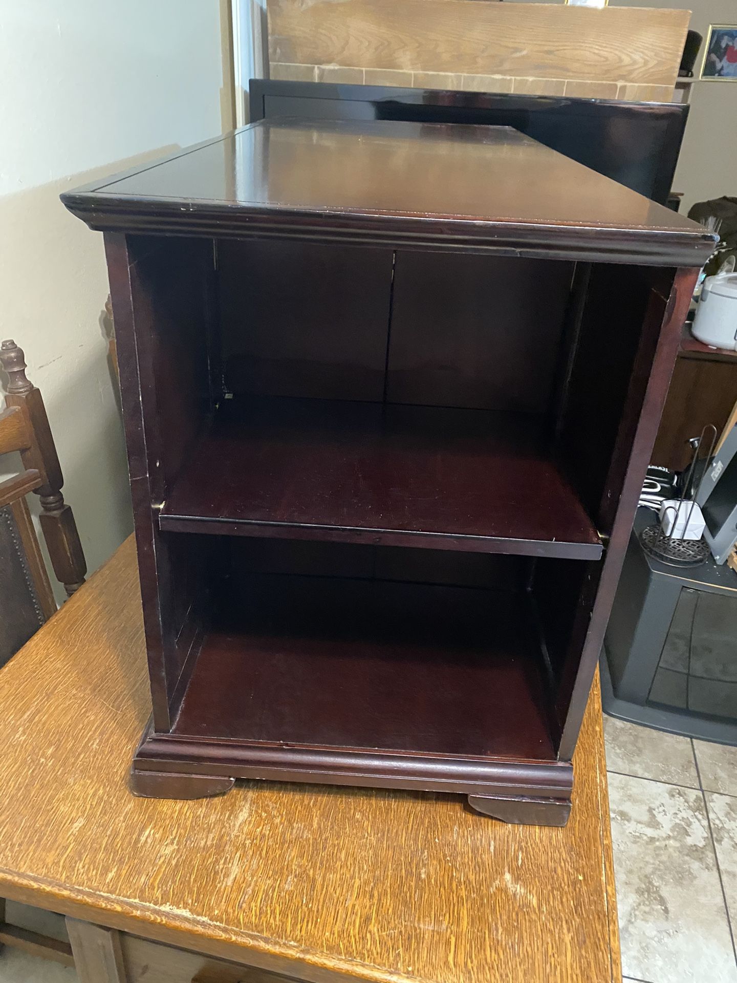 Cherrywood cabinet (real Wood) And with shelves on each end and middle. Check out my other items on my profile page