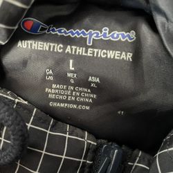Large Champion Athletic-wear Hooded Jacket