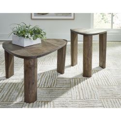 🪵✨ New - Gorgeous Ashley Furniture Mango Wood Accent Coffee Tables (Set of 2) ✨🪵
