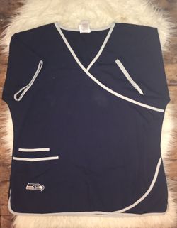 Women's s Large Seattle Seahawks scrubs shirt Sz Large